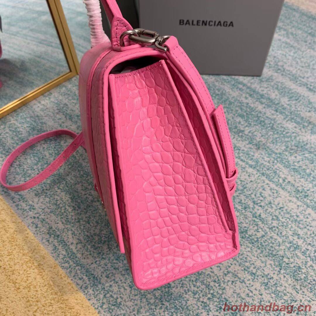 Balenciaga HOURGLASS MEDIUM TOP HANDLE BAG B108892E pink