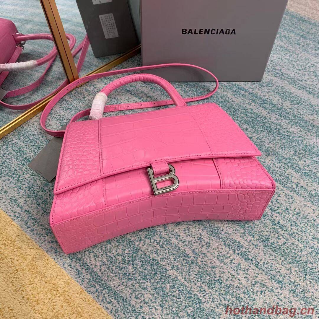 Balenciaga HOURGLASS MEDIUM TOP HANDLE BAG B108892E pink