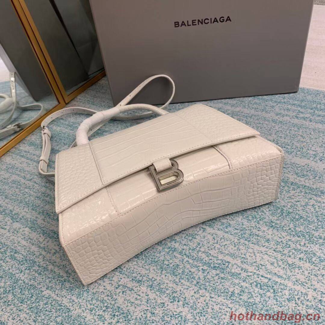 Balenciaga HOURGLASS MEDIUM TOP HANDLE BAG B108892E white