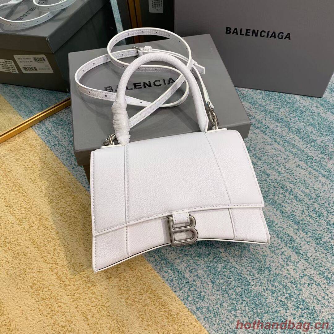 Balenciaga HOURGLASS SMALL TOP HANDLE BAG B108895 white
