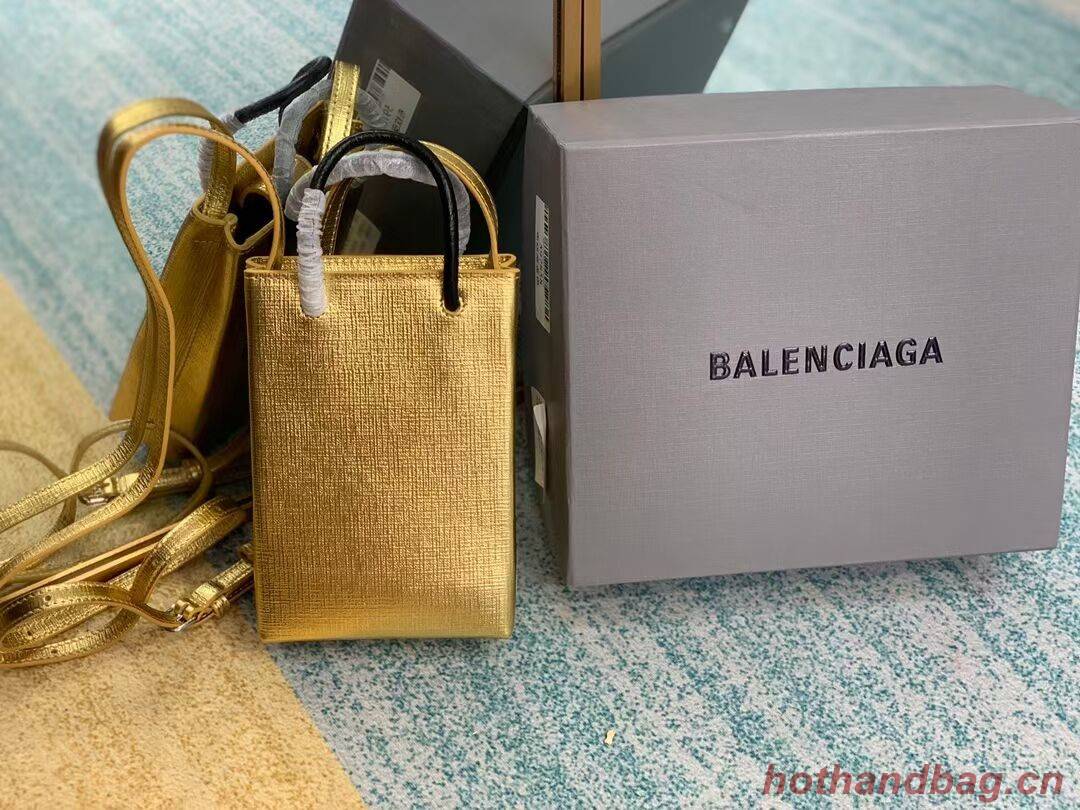 Balenciaga Original Leather Mini Shopper Bag B152865 gold