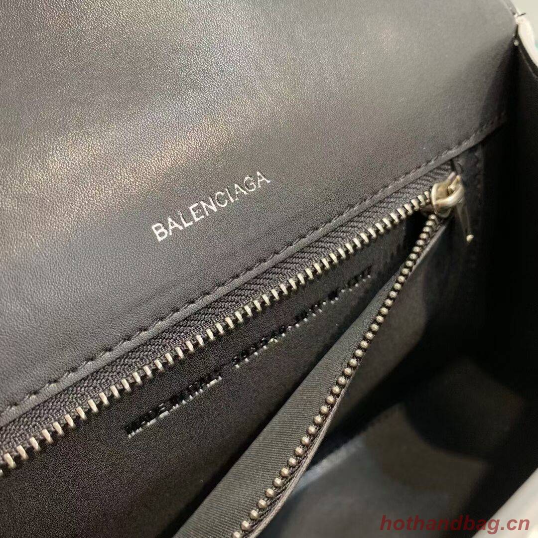 Balenciaga HOURGLASS SMALL TOP HANDLE BAG B108895-1 Silver 