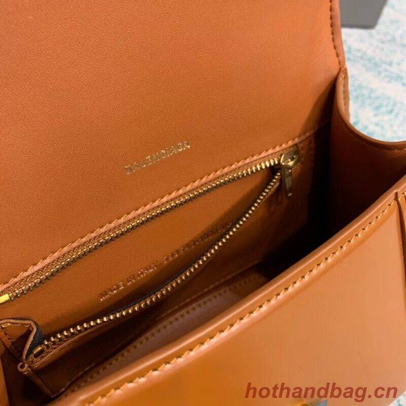 Balenciaga HOURGLASS SMALL TOP HANDLE BAG B108895-1 brown