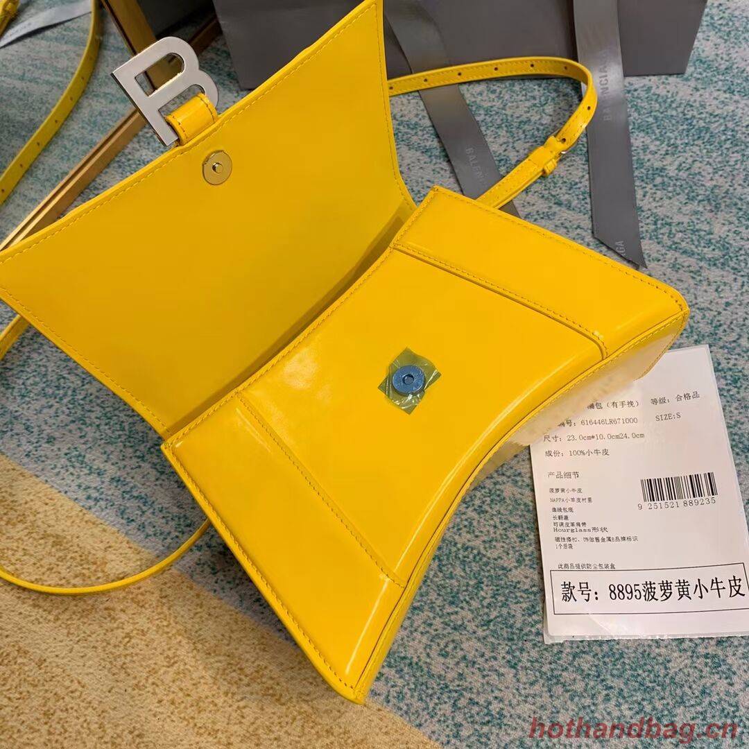 Balenciaga HOURGLASS SMALL TOP HANDLE BAG B108895-1 yellow