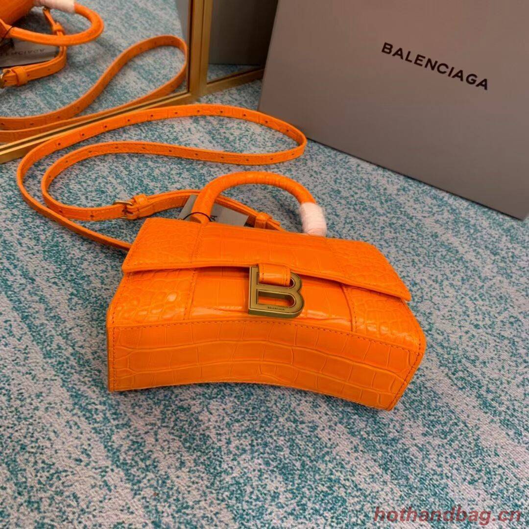 Balenciaga Hourglass XS Top Handle Bag 28331S orang