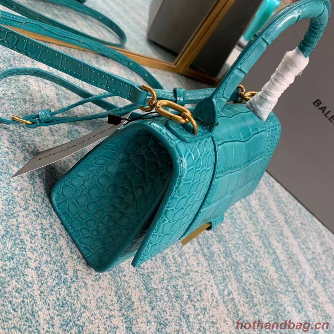 Balenciaga Hourglass XS Top Handle Bag 28331S light blue