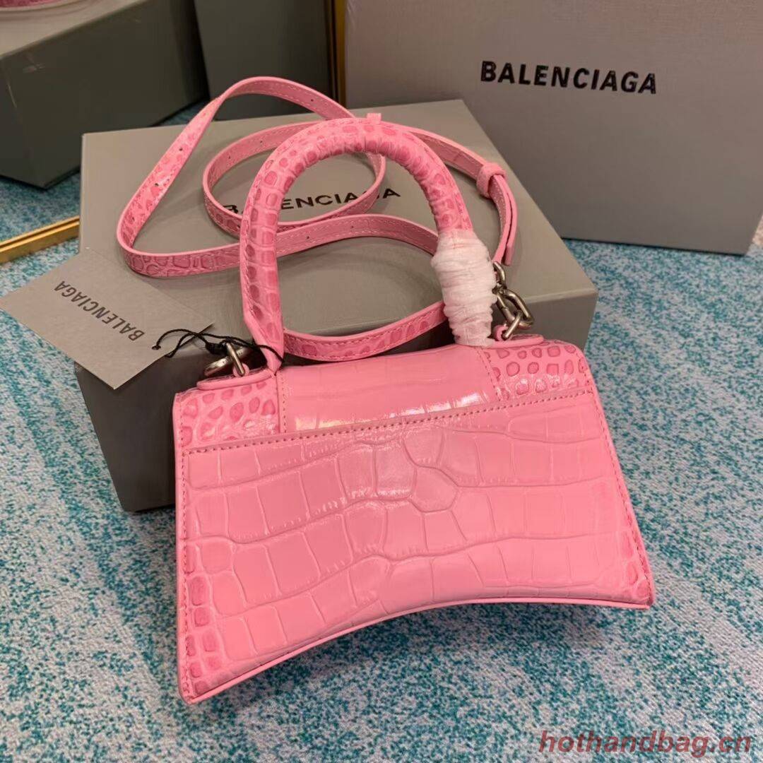 Balenciaga Hourglass XS Top Handle Bag 28331S LIGHT ROSE
