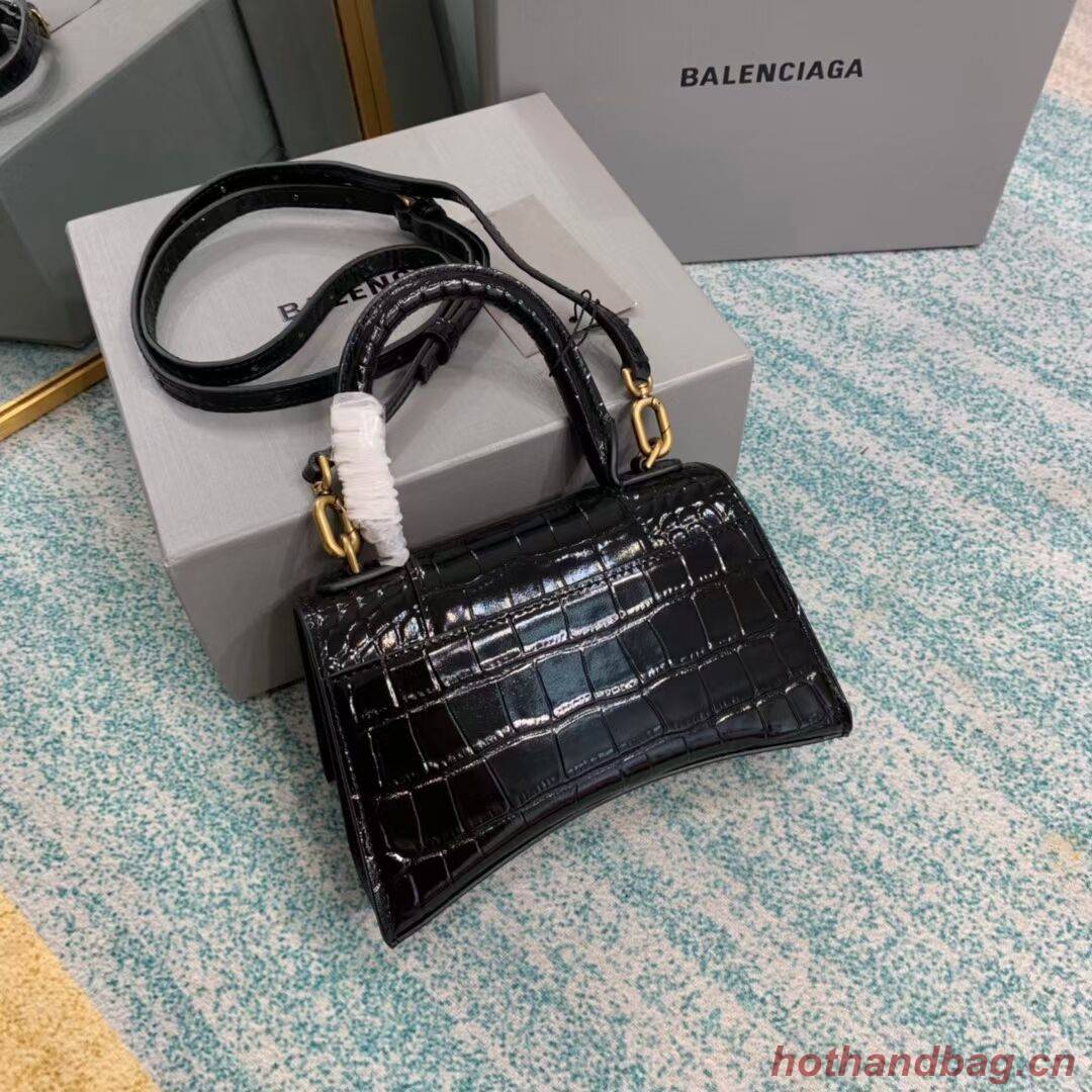 Balenciaga Hourglass XS Top Handle Bag 28331S black
