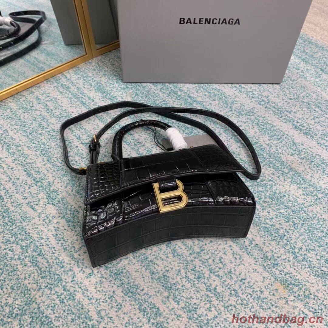 Balenciaga Hourglass XS Top Handle Bag 28331S black