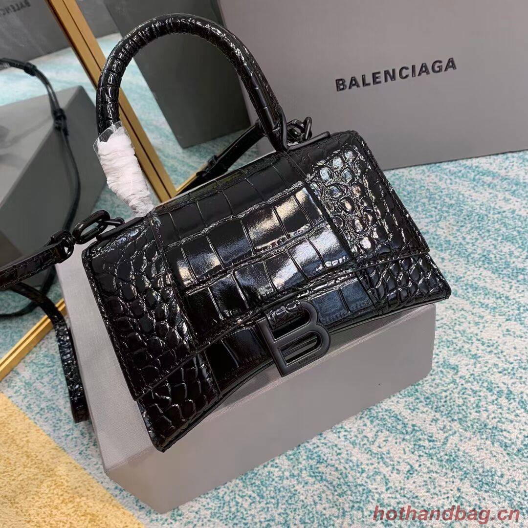 Balenciaga Hourglass XS Top Handle Bag 28331SF black