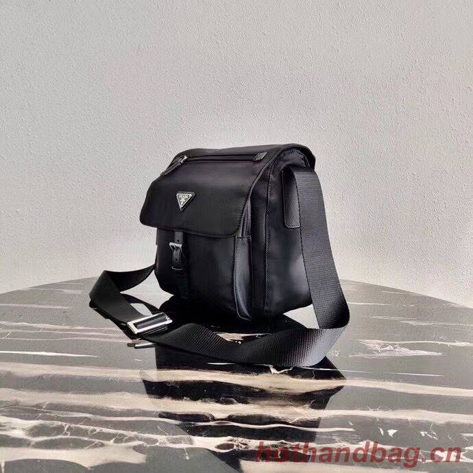 Prada Re-Nylon and Saffiano leather shoulder bag BD8993 black Prada Re-Nylon and Saffiano leather shoulder bag BD8993 black