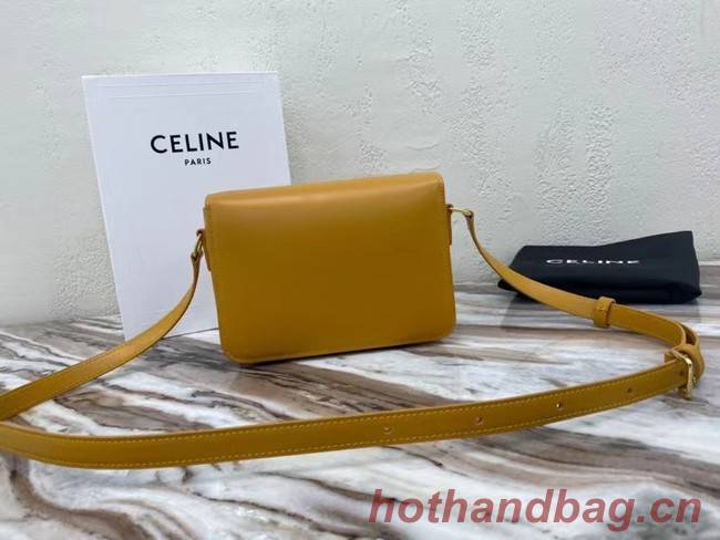 Celine TEEN TRIOMPHE BAG IN SHINY CALFSKIN MINERAL 188423 yellow