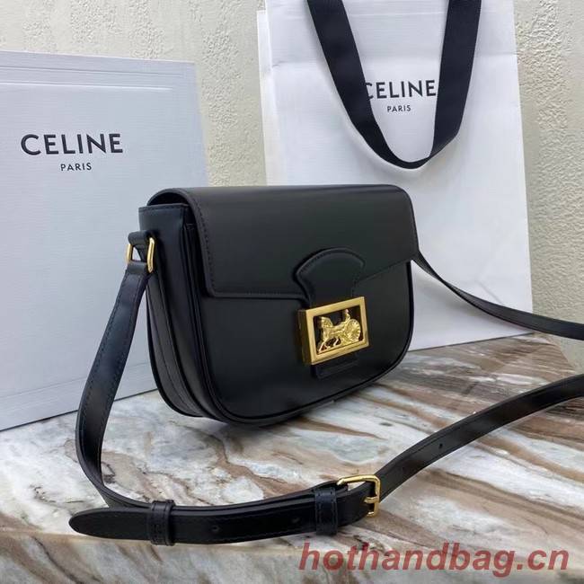 Celine TEEN TRIOMPHE BAG IN SHINY CALFSKIN MINERAL 195302 black
