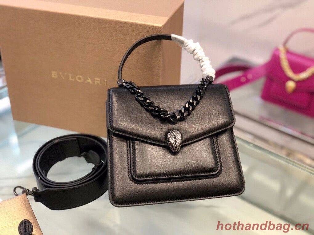 Bvlgari Serpenti Forever leather small crossbody bag B210762 black