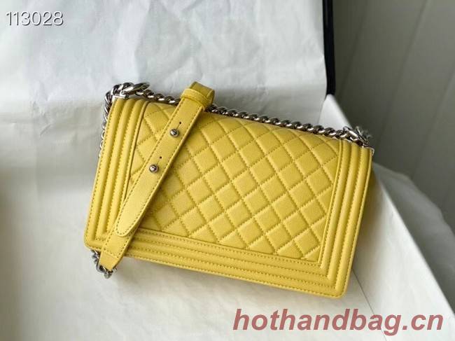 Chanel Le Boy Flap Shoulder Bag Original Leather A67086 yellow