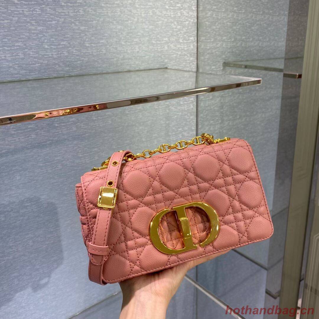 Dior SMALL DIOR CARO BAG Soft Cannage Calfskin M9241 pink