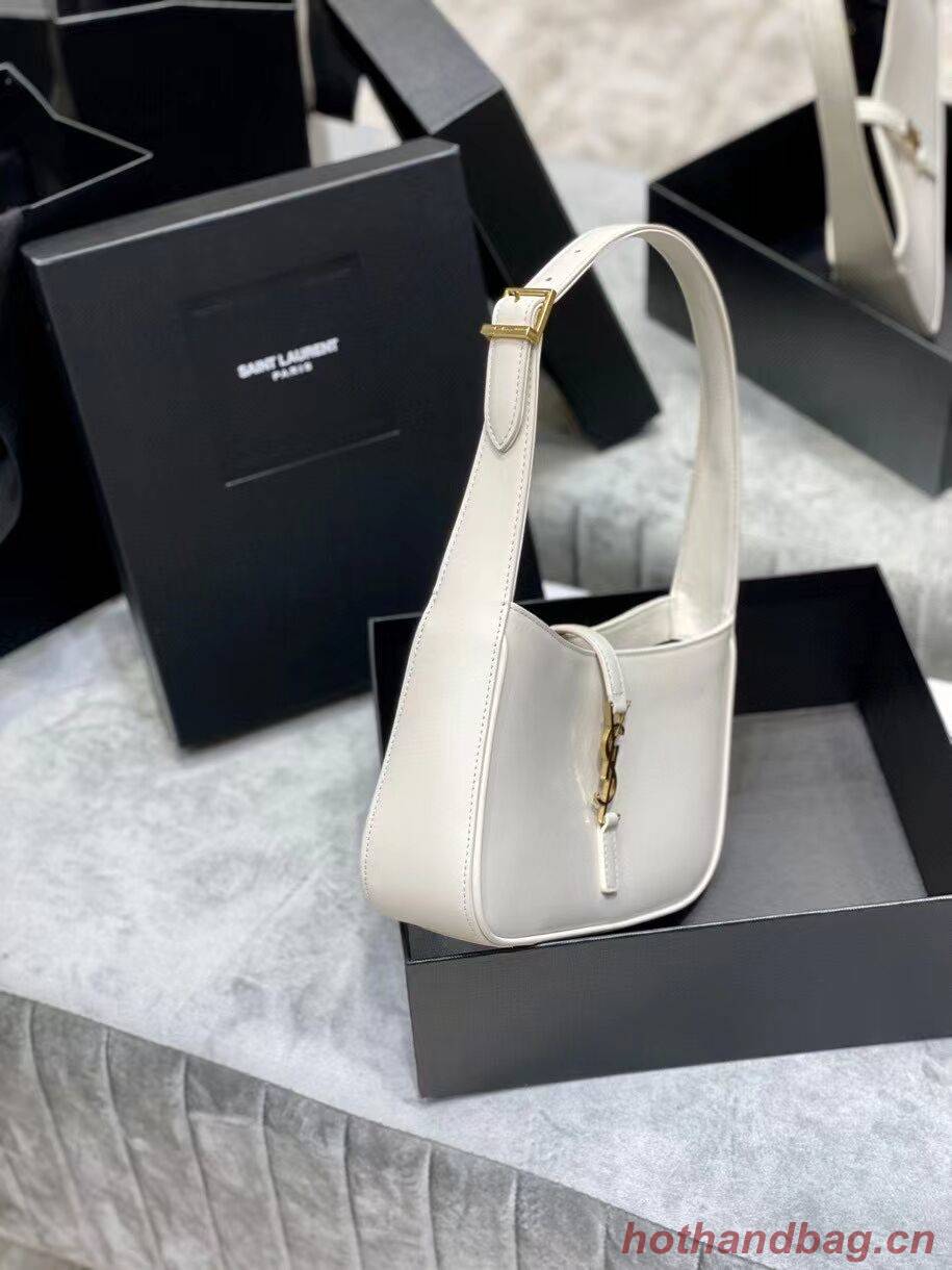 YSL TOP HANDLE BAG IN SHINY LEATHER Y687228 white