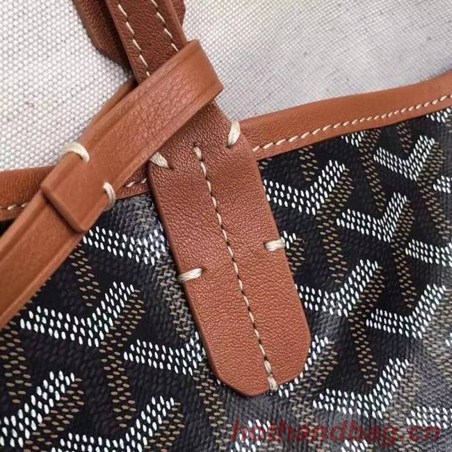 Goyard Calfskin Leather Tote Bag 20207 black&brown