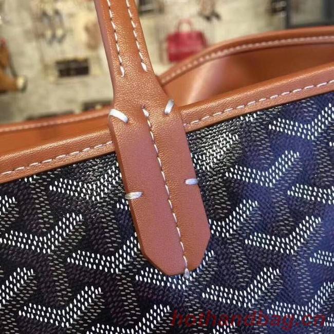 Goyard Calfskin Leather Tote Bag 20208 royal blue&brown
