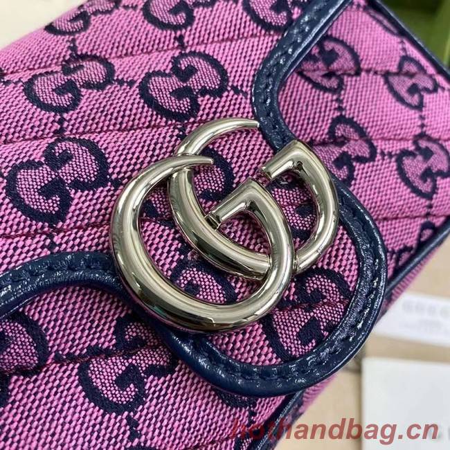 Gucci GG Marmont Multicolor super mini bag 476433 pink