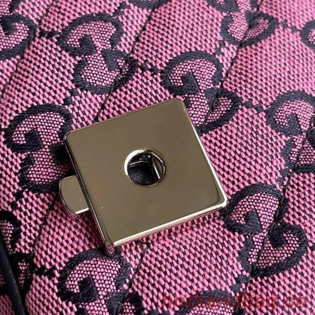 Gucci GG Marmont multicolor small shoulder bag 443497 Pink