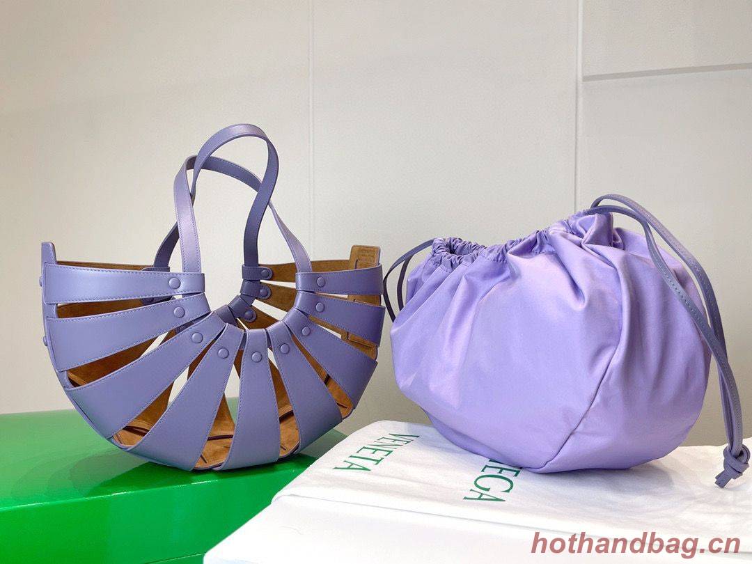 Bottega Veneta The Shell Top Handle Bag BV3655 Purple