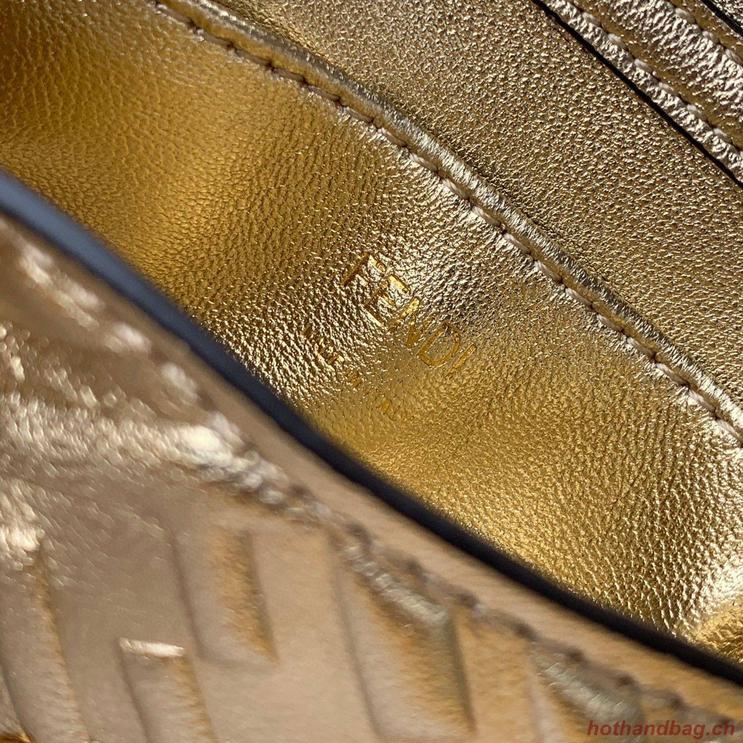 FENDI NANO BAGUETTE CHARM nappa leather 7AR844 Gold