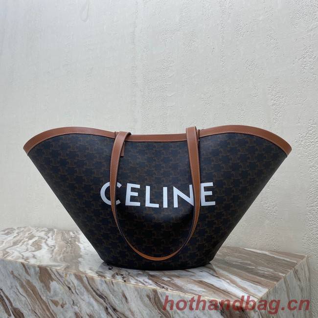 Celine MEDIUM COUFFIN BAG IN TRIOMPHE CANVAS CELINE PRINT 196262 black