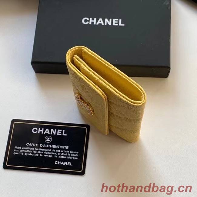 Chanel card holder Calfskin AP2038 yellow