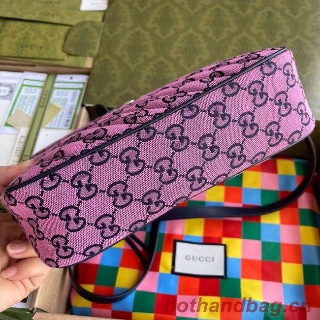 Gucci GG Marmont Multicolor small shoulder bag 447632 pink