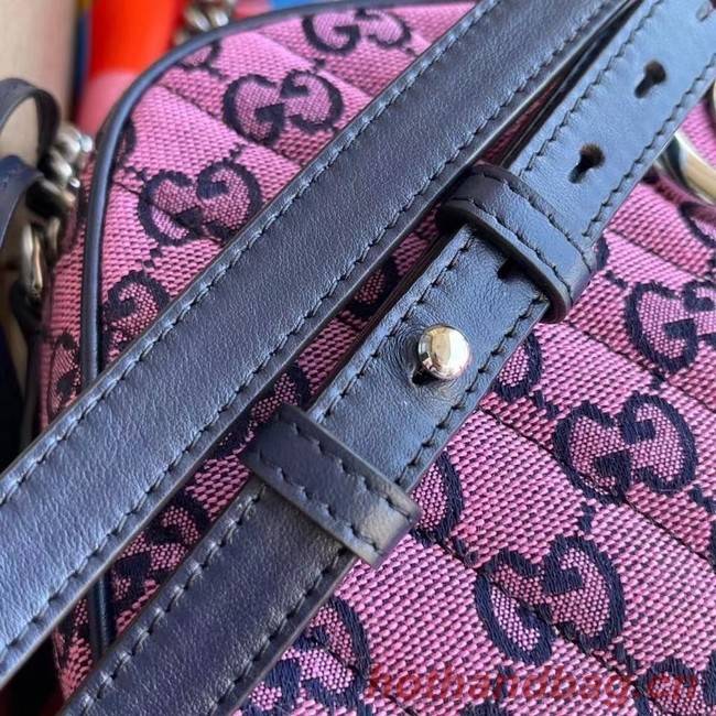 Gucci GG Marmont Multicolor small shoulder bag 447632 pink