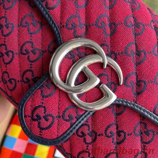 Gucci GG Marmont multicolor small shoulder bag 443497 red