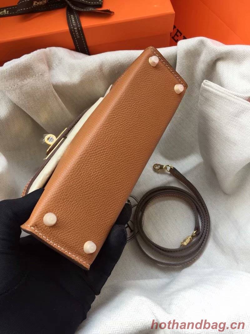 Hermes Kelly 19cm Shoulder Bags Epsom Leather KL19 brown