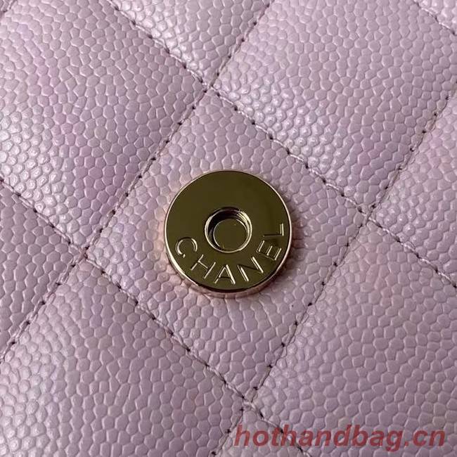 CHANEL mini wallet on chain AP2136 pink