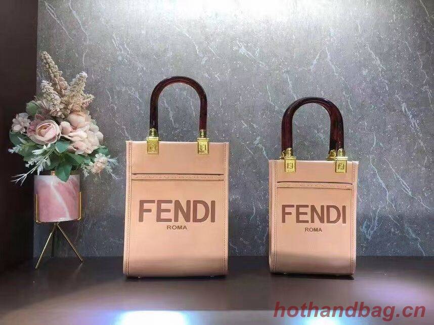 FENDI SUNSHINE SHOPPER leather mini-bag  F1620 pink