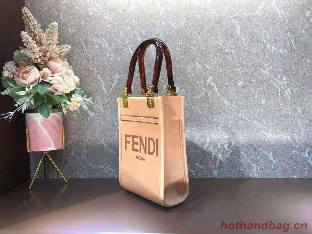 FENDI SUNSHINE SHOPPER leather mini-bag  F1620 pink