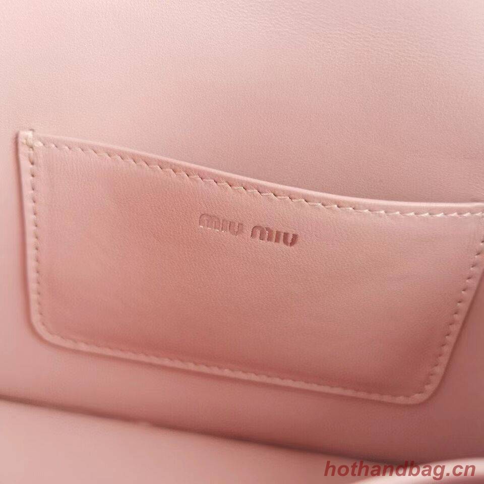 miu miu Matelasse Nappa Leather Shoulder Bag 5AC065 pink