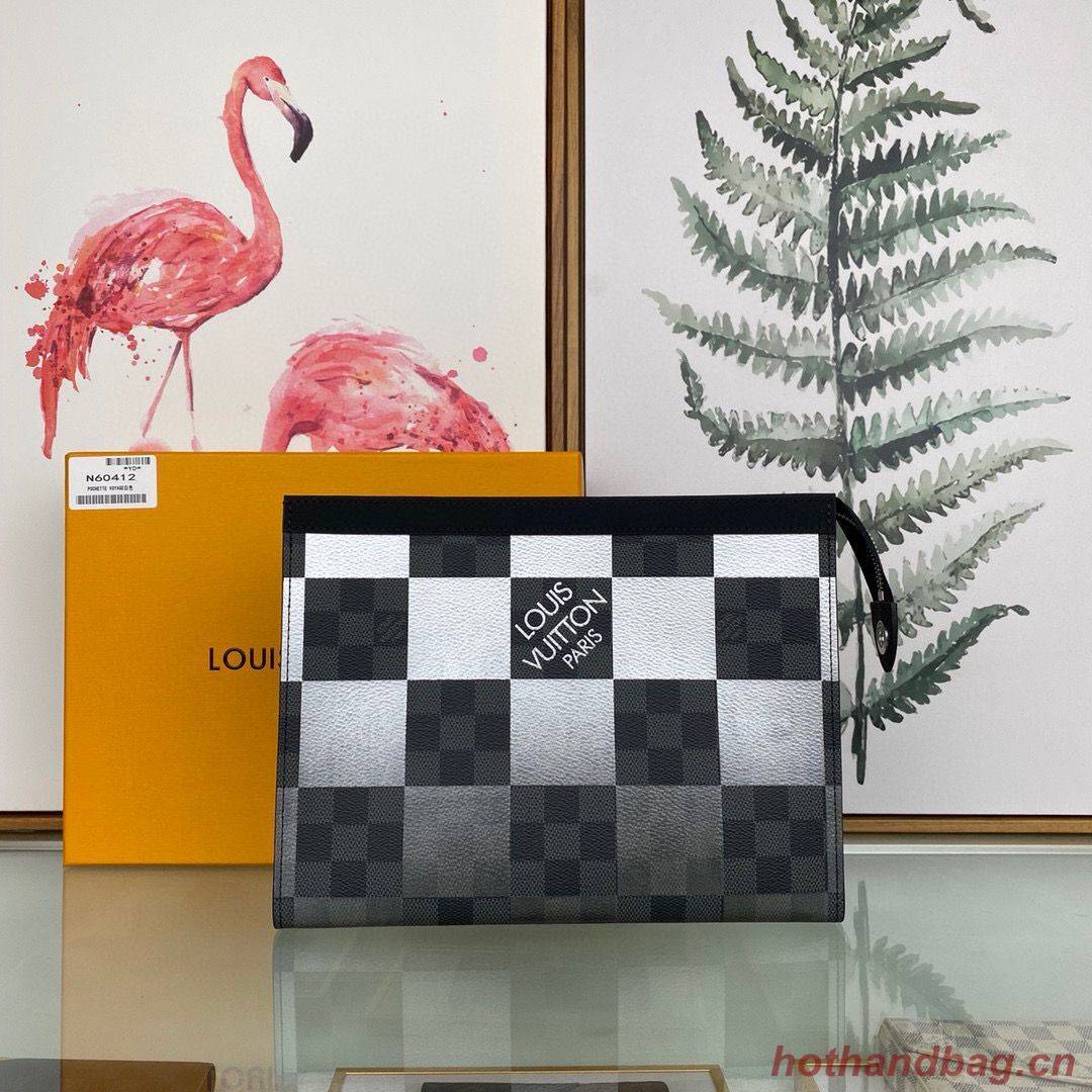 Louis Vuitton Damier Graphite Giant POCHETTE VOYAGE N60412 Black&White