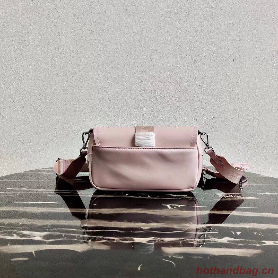Prada Pocket nylon and brushed leather bag 1BD295 pink Prada Pocket nylon and brushed leather bag 1BD295 pink