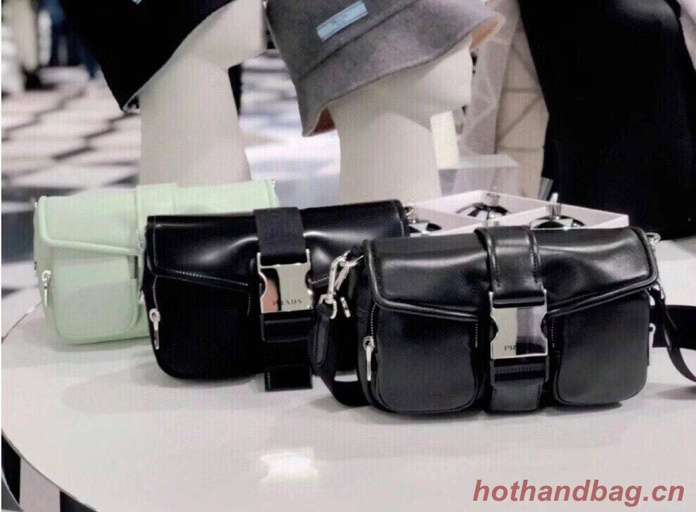 Prada Pocket nylon and brushed leather bag 1BD295 white Prada Pocket nylon and brushed leather bag 1BD295 white