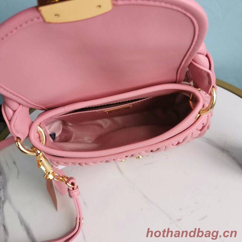 miu miu Matelasse Nappa Leather  Shoulder Bag 5BD188 pink