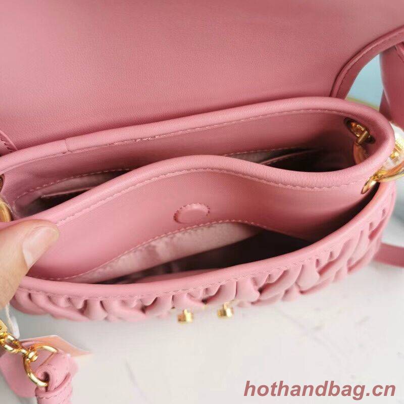 miu miu Matelasse Nappa Leather  Shoulder Bag 5BD188 pink