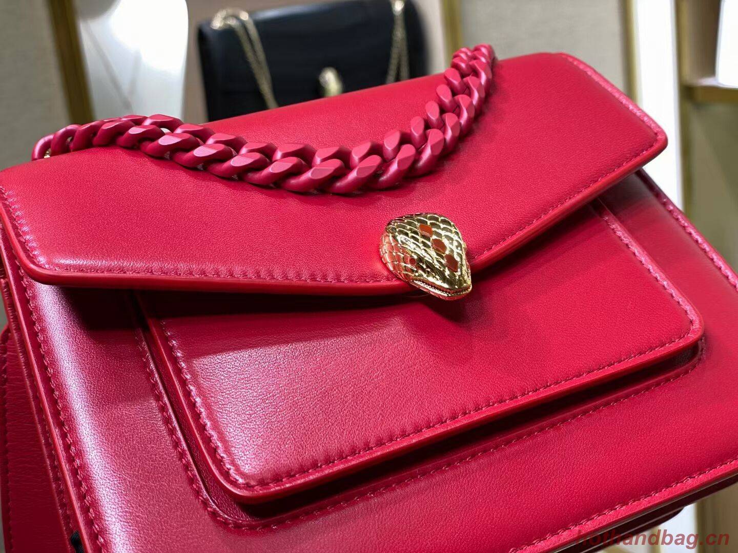 Bvlgari Serpenti Forever leather small crossbody bag B210875 red