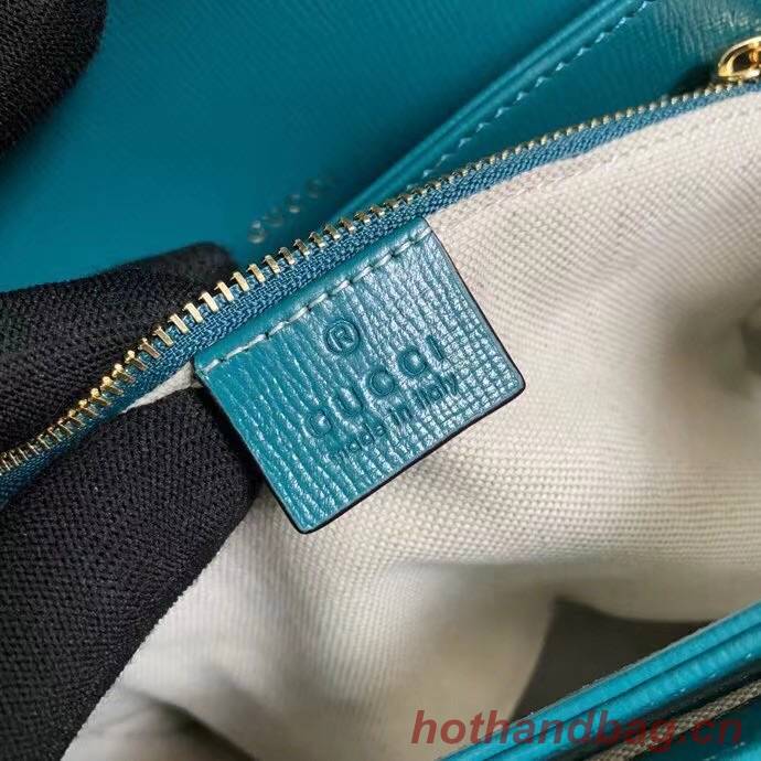 Gucci Horsebit 1955 small shoulder bag 602204 blue