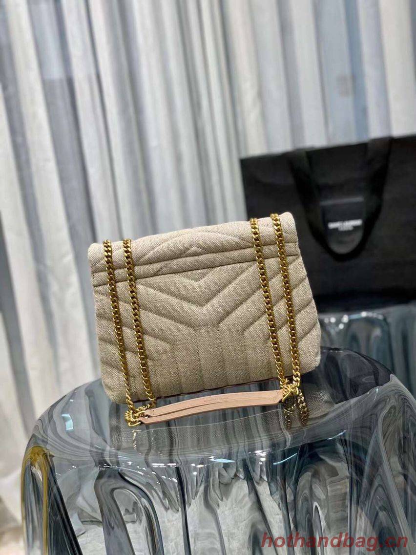 Yves Saint Laurent LOULOU SMALL IN QUILTED Y LINEN Y549469