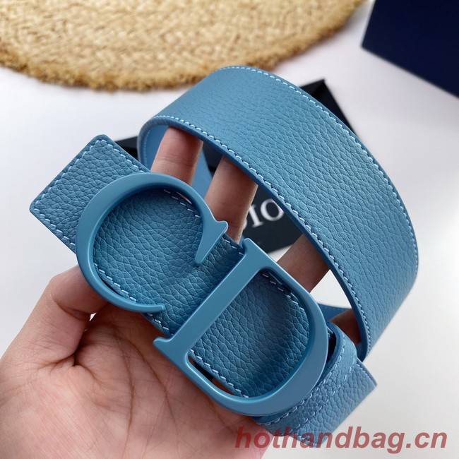 Dior Calf Leather Belt 35MM 2660 blue