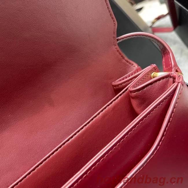 YSL LE MAILLON SATCHEL IN SMOOTH LEATHER 6497952 Burgundy