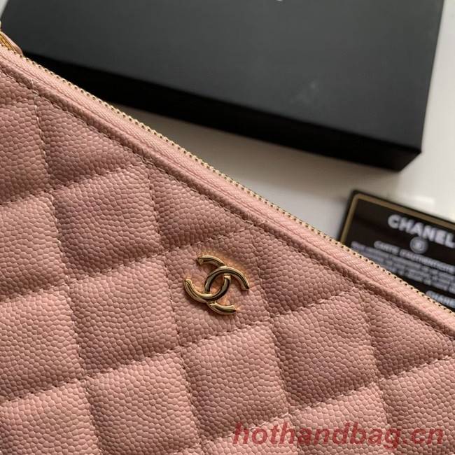 CHANEL 19 Caviar Original Leather Carry on bag AP1060 pink