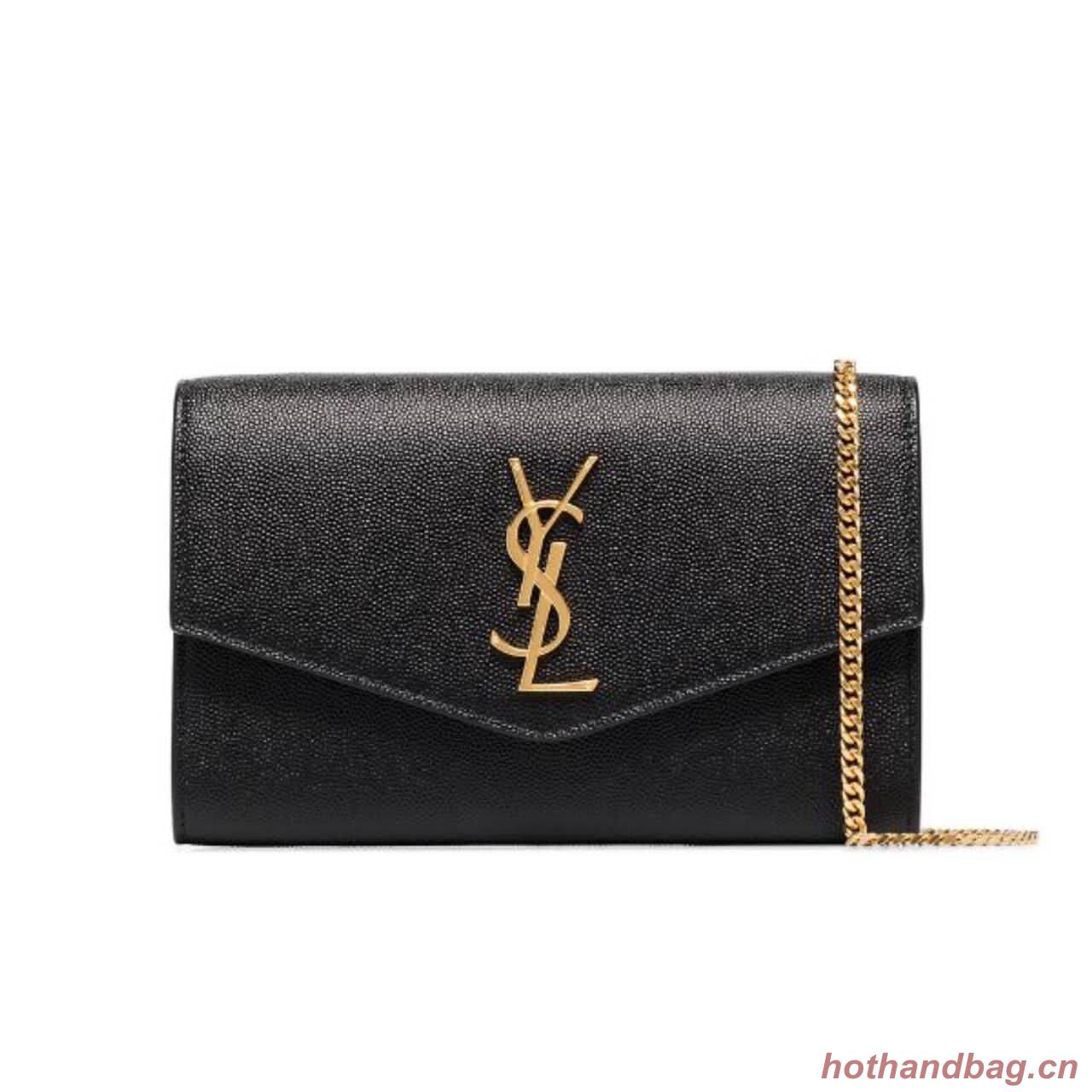 Yves Saint Laurent Monogramme Calf leather cross-body bag 35961 Black