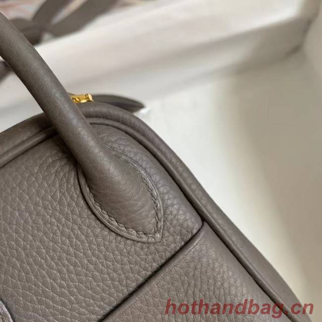 Hermes mini Lindy Original Togo Leather Bag OLD19 dark grey